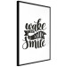Poster Wake Up and Smile - black and white composition with English text 114641 additionalThumb 13