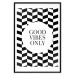 Wall Poster Good Vibes Only - geometric composition in black and white pattern 114741 additionalThumb 18