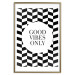 Wall Poster Good Vibes Only - geometric composition in black and white pattern 114741 additionalThumb 16