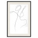 Wall Poster Dance - black and white delicate line art with the outline of a human silhouette 115241 additionalThumb 20