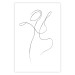 Wall Poster Dance - black and white delicate line art with the outline of a human silhouette 115241 additionalThumb 24