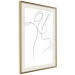 Wall Poster Dance - black and white delicate line art with the outline of a human silhouette 115241 additionalThumb 2