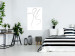 Wall Poster Dance - black and white delicate line art with the outline of a human silhouette 115241 additionalThumb 25