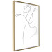 Wall Poster Dance - black and white delicate line art with the outline of a human silhouette 115241 additionalThumb 14