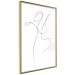 Wall Poster Dance - black and white delicate line art with the outline of a human silhouette 115241 additionalThumb 8