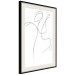 Wall Poster Dance - black and white delicate line art with the outline of a human silhouette 115241 additionalThumb 3