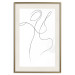 Wall Poster Dance - black and white delicate line art with the outline of a human silhouette 115241 additionalThumb 19