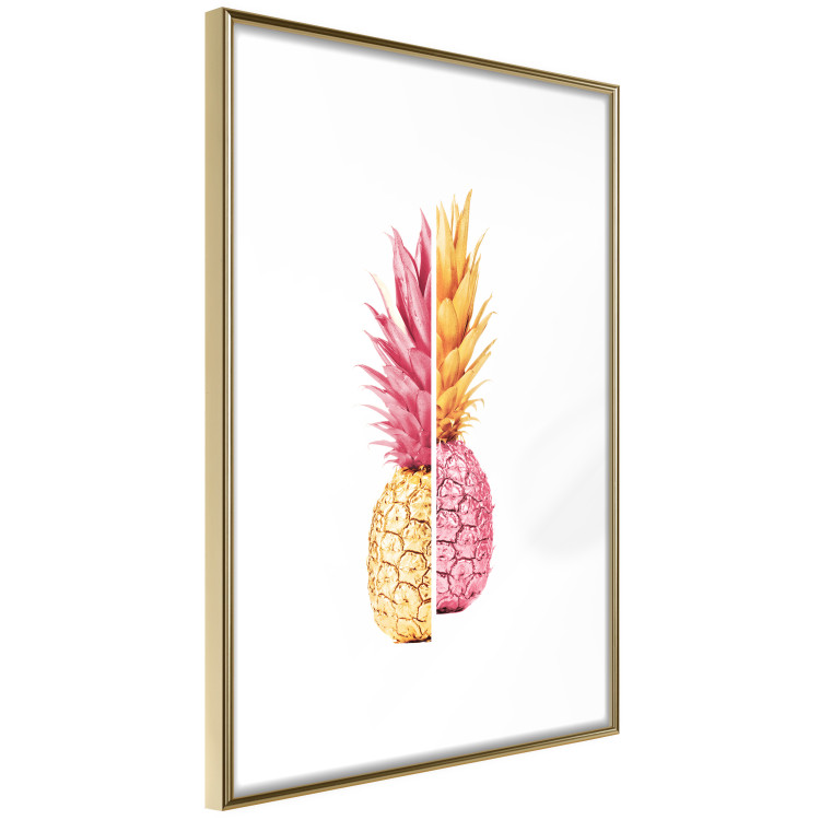 Wall Poster Mismatches - yellow-pink halves of tropical fruits on a white background 116941 additionalImage 10