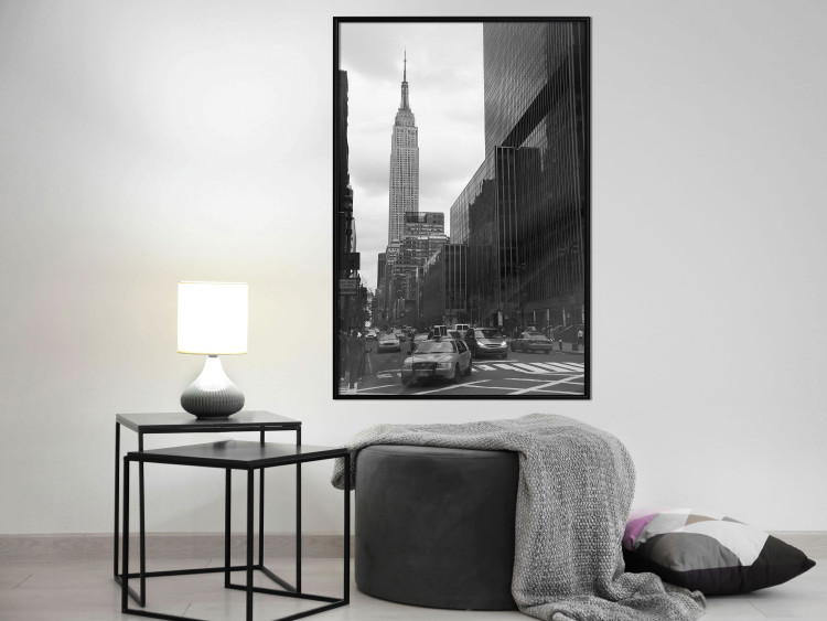 Wall Poster New York Street - black and white architectural shot in the city center 117141 additionalImage 3