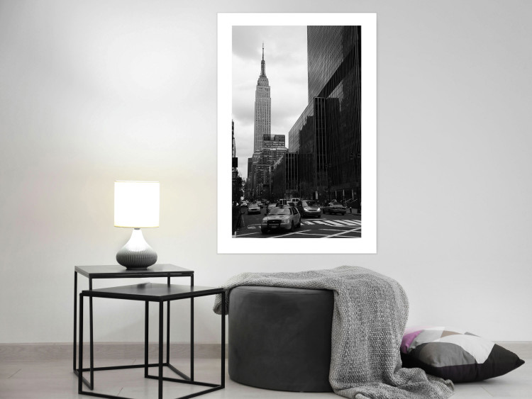 Wall Poster New York Street - black and white architectural shot in the city center 117141 additionalImage 2
