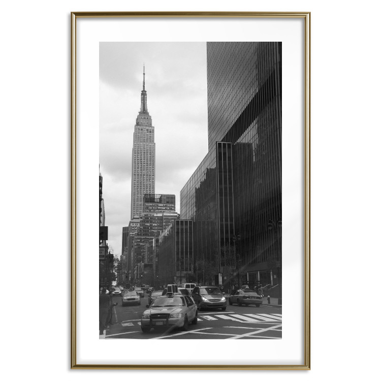 Wall Poster New York Street - black and white architectural shot in the city center 117141 additionalImage 16