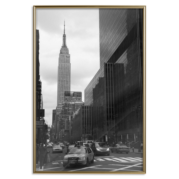 Wall Poster New York Street - black and white architectural shot in the city center 117141 additionalImage 20
