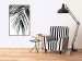 Poster Palm Relaxation - black and white composition with tropical plant leaves 119041 additionalThumb 7