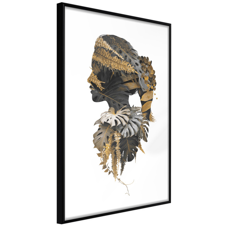 Wall Poster Jungle Man - abstract human portrait in a plant motif 123041 additionalImage 10