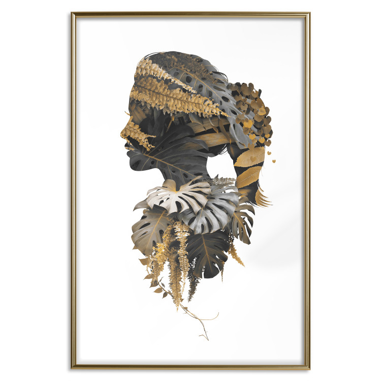 Wall Poster Jungle Man - abstract human portrait in a plant motif 123041 additionalImage 16