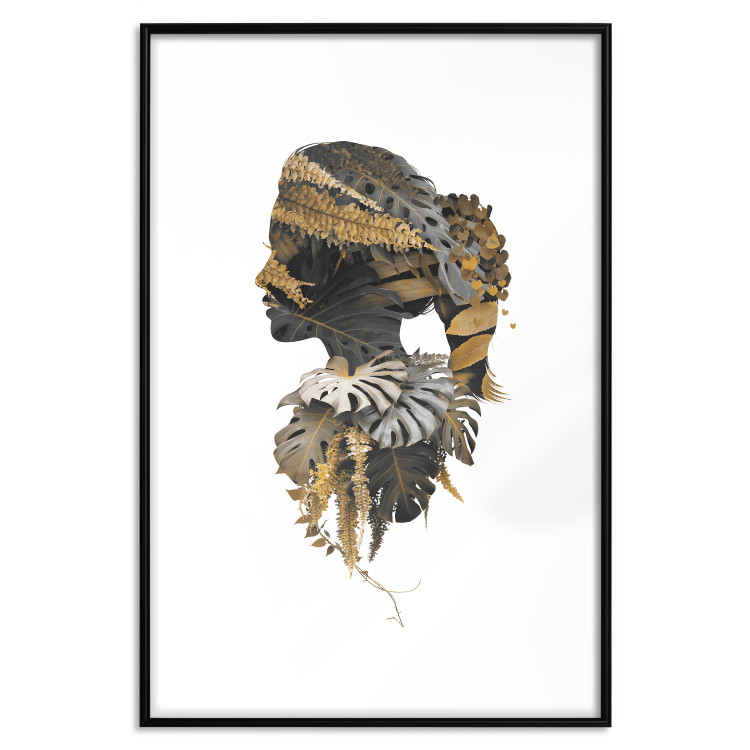 Wall Poster Jungle Man - abstract human portrait in a plant motif 123041 additionalImage 15