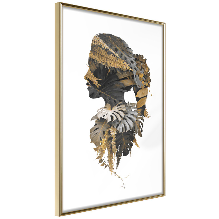 Wall Poster Jungle Man - abstract human portrait in a plant motif 123041 additionalImage 12