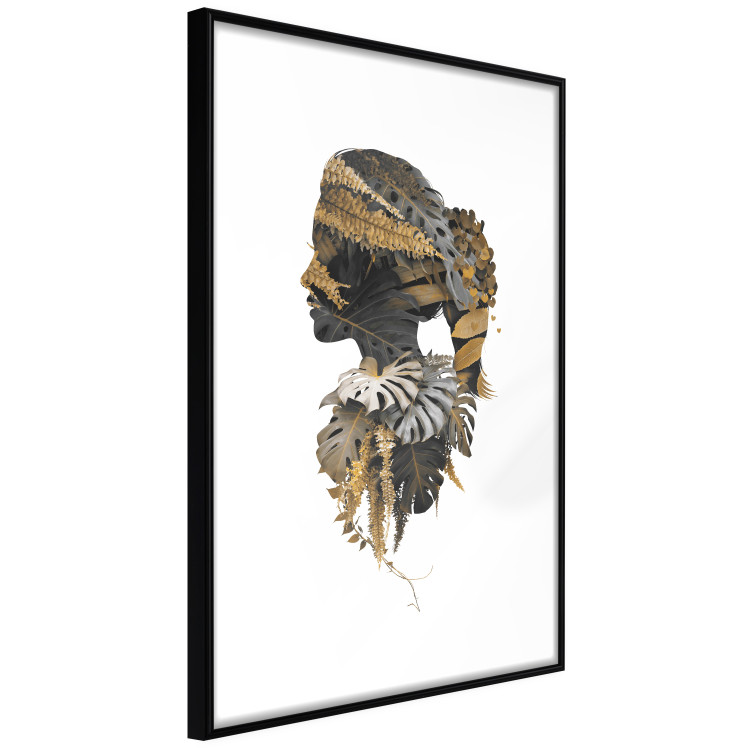Wall Poster Jungle Man - abstract human portrait in a plant motif 123041 additionalImage 11