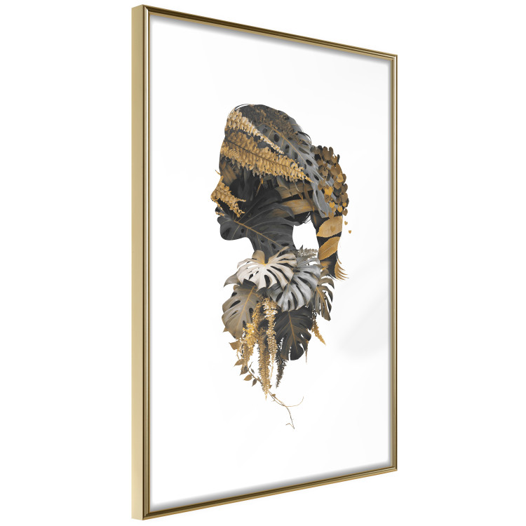 Wall Poster Jungle Man - abstract human portrait in a plant motif 123041 additionalImage 6