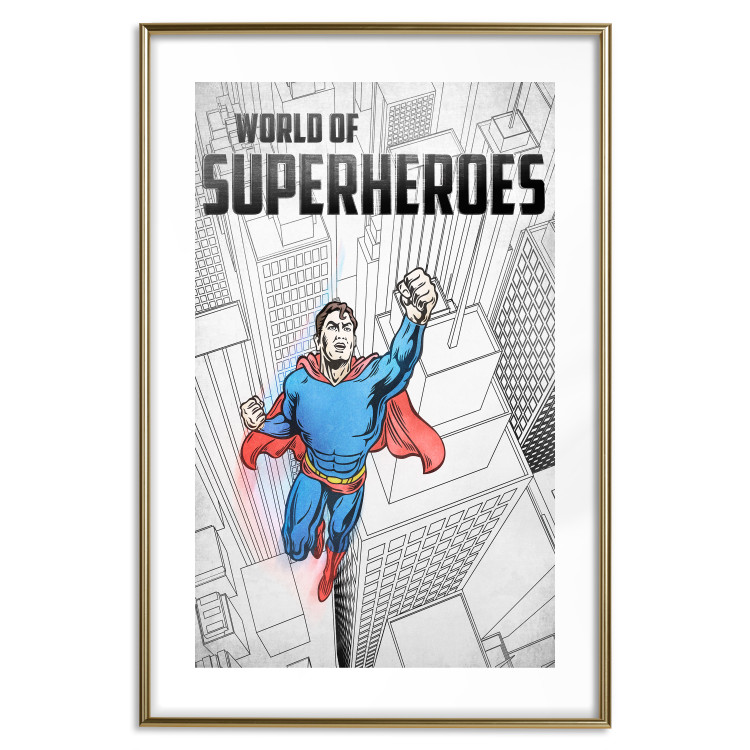 Poster World of Superheroes - superhero character and English captions 123641 additionalImage 14