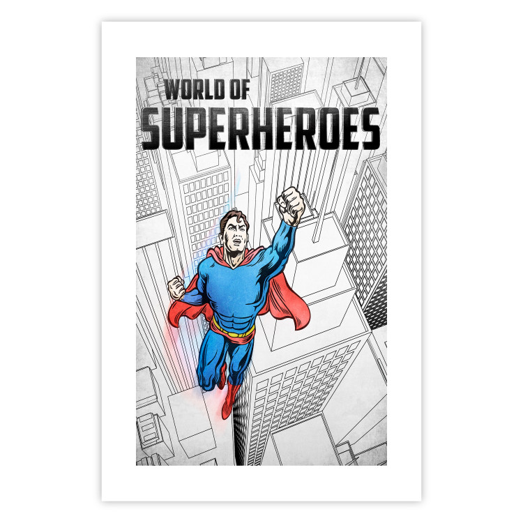 Poster World of Superheroes - superhero character and English captions 123641 additionalImage 19