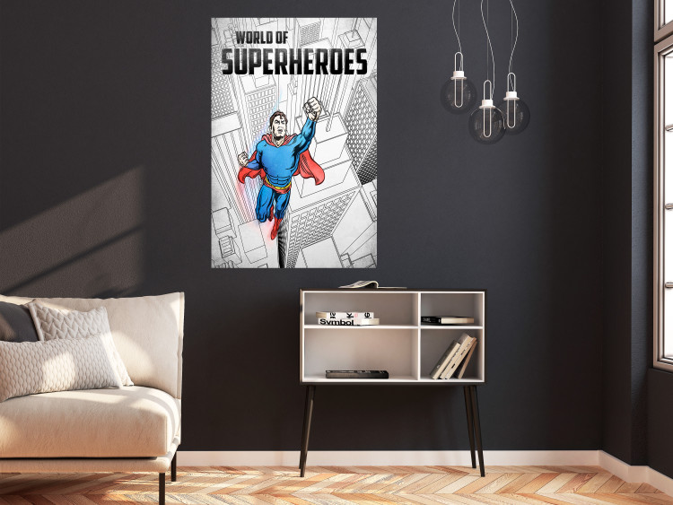 Poster World of Superheroes - superhero character and English captions 123641 additionalImage 23
