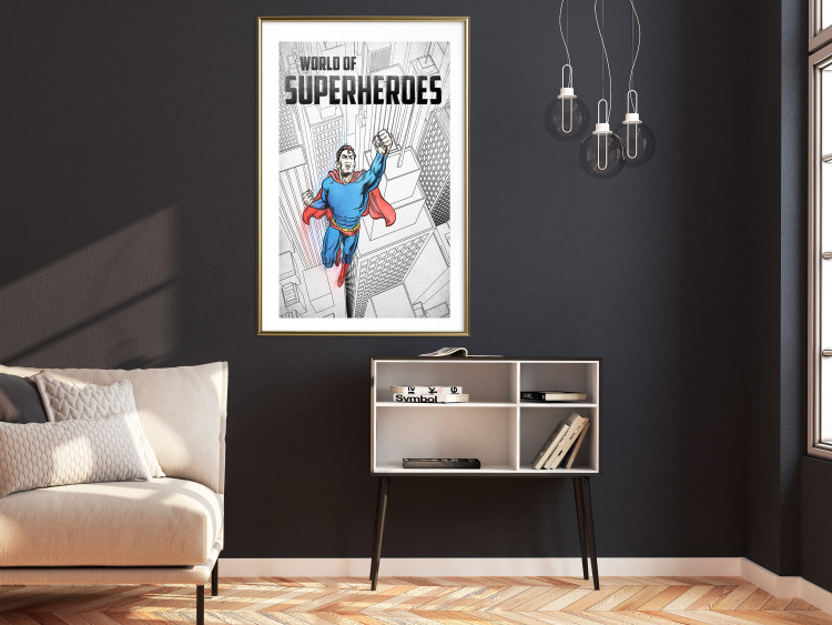 Poster World of Superheroes - superhero character and English captions 123641 additionalImage 13