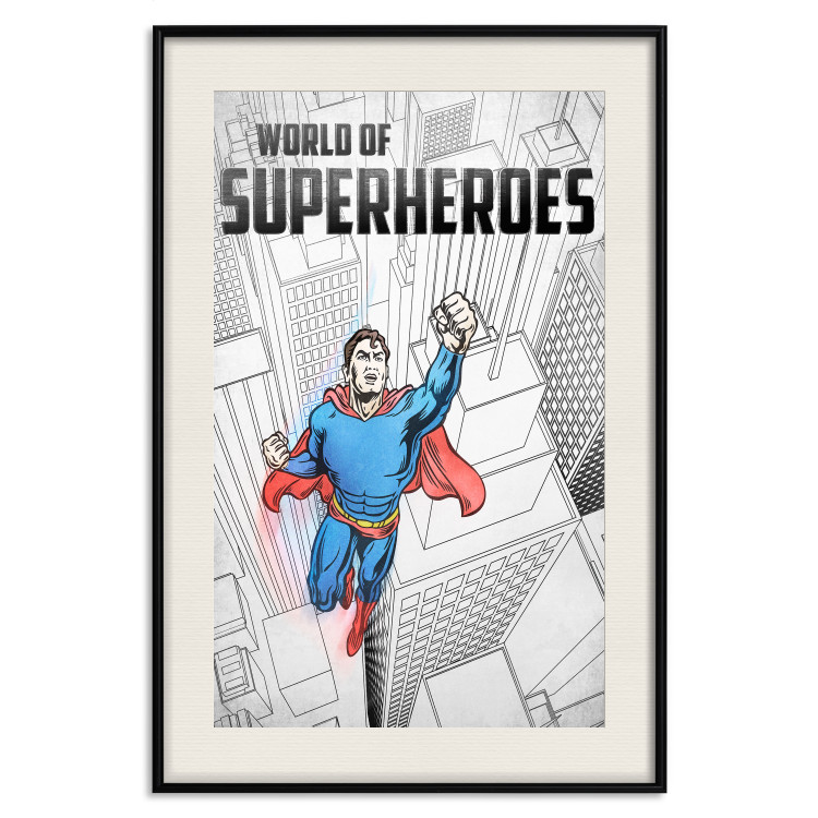 Poster World of Superheroes - superhero character and English captions 123641 additionalImage 18