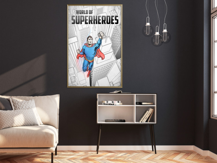 Poster World of Superheroes - superhero character and English captions 123641 additionalImage 5