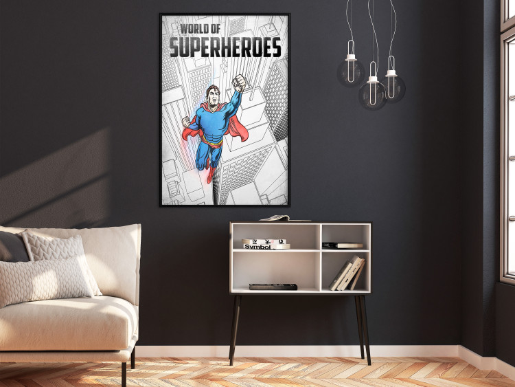 Poster World of Superheroes - superhero character and English captions 123641 additionalImage 3