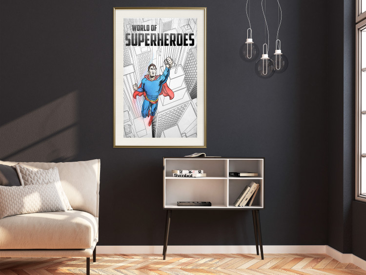 Poster World of Superheroes - superhero character and English captions 123641 additionalImage 21