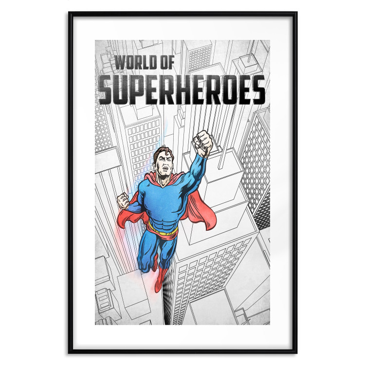 Poster World of Superheroes - superhero character and English captions 123641 additionalImage 15