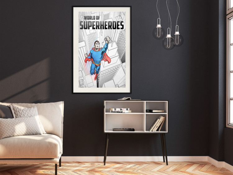 Poster World of Superheroes - superhero character and English captions 123641 additionalImage 22