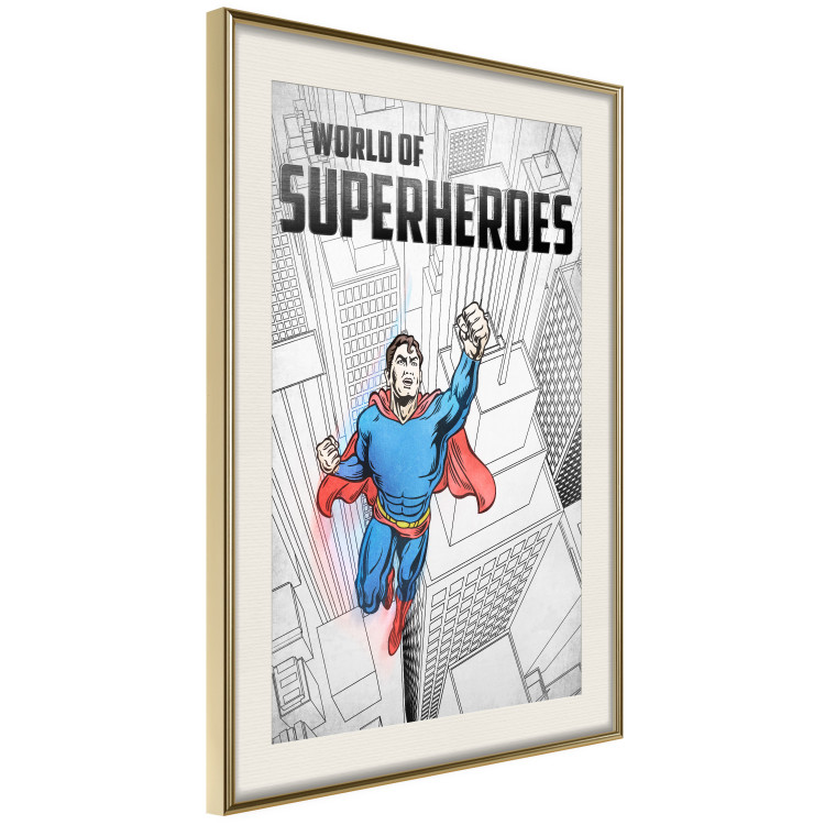 Poster World of Superheroes - superhero character and English captions 123641 additionalImage 2