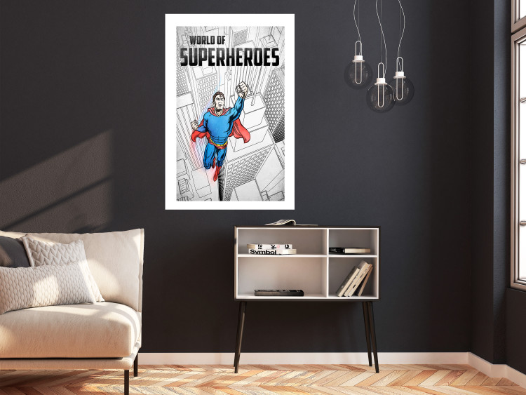 Poster World of Superheroes - superhero character and English captions 123641 additionalImage 4