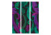 Room Divider Dance of Feathers (3-piece) - abstraction in green and pink tones 124041 additionalThumb 3