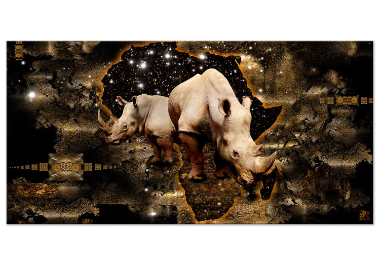 Large canvas print Golden Rhino II [Large Format] 125441