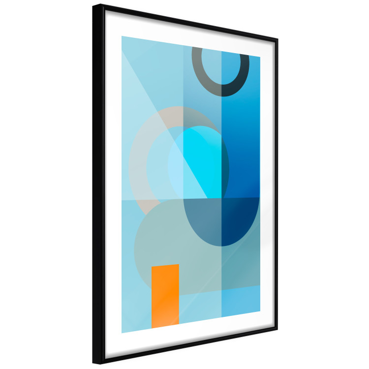 Poster Blue Sheet - abstract geometric figures in blue 126641 additionalImage 6