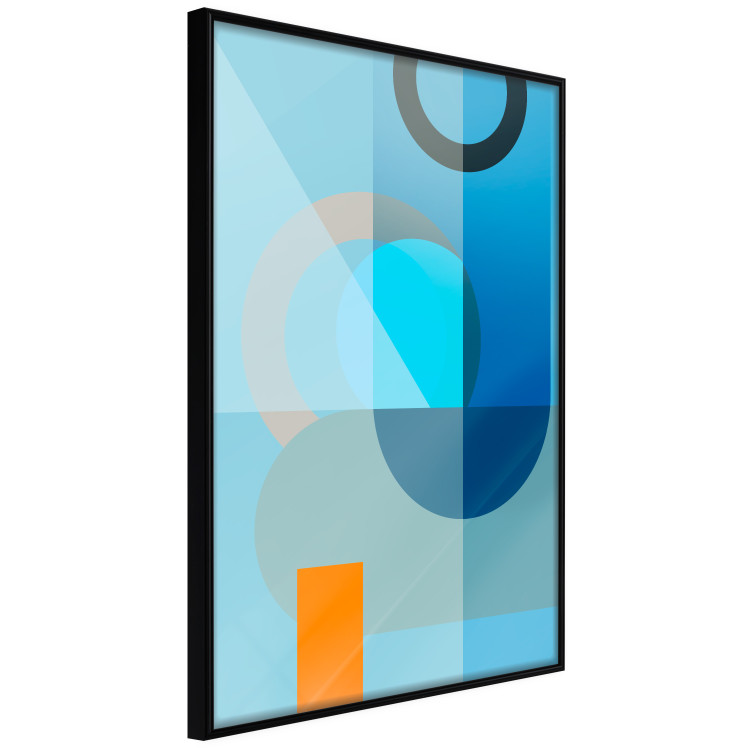 Poster Blue Sheet - abstract geometric figures in blue 126641 additionalImage 11