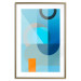 Poster Blue Sheet - abstract geometric figures in blue 126641 additionalThumb 14