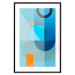 Poster Blue Sheet - abstract geometric figures in blue 126641 additionalThumb 15