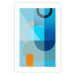 Poster Blue Sheet - abstract geometric figures in blue 126641 additionalThumb 19