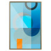 Poster Blue Sheet - abstract geometric figures in blue 126641 additionalThumb 17