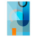 Poster Blue Sheet - abstract geometric figures in blue 126641