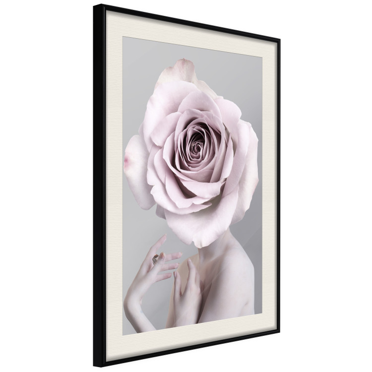Wall Poster Rose Monologue - abstract composition of a woman with a rose on her head 127241 additionalImage 2