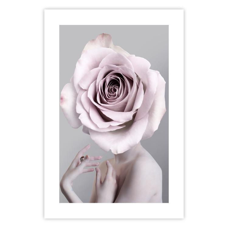 Wall Poster Rose Monologue - abstract composition of a woman with a rose on her head 127241 additionalImage 25