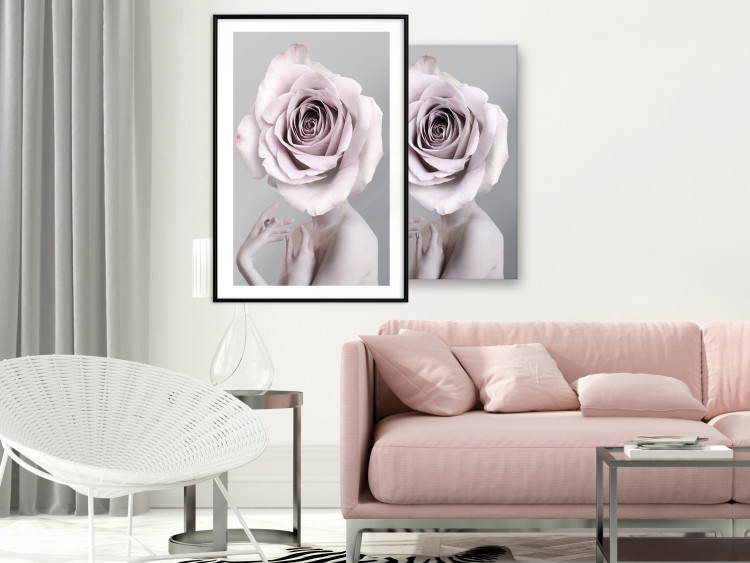 Wall Poster Rose Monologue - abstract composition of a woman with a rose on her head 127241 additionalImage 23