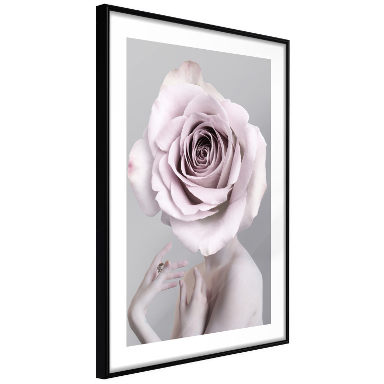 Wall Poster Rose Monologue - abstract composition of a woman with a rose on her head 127241 additionalImage 6