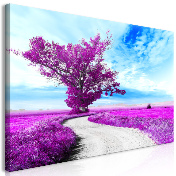 Large canvas print Tree near the Road - Violet II [Large Format] 128741 additionalImage 2