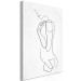 Canvas Print Linear Nude (1-piece) Vertical - abstract female silhouette 129741 additionalThumb 2